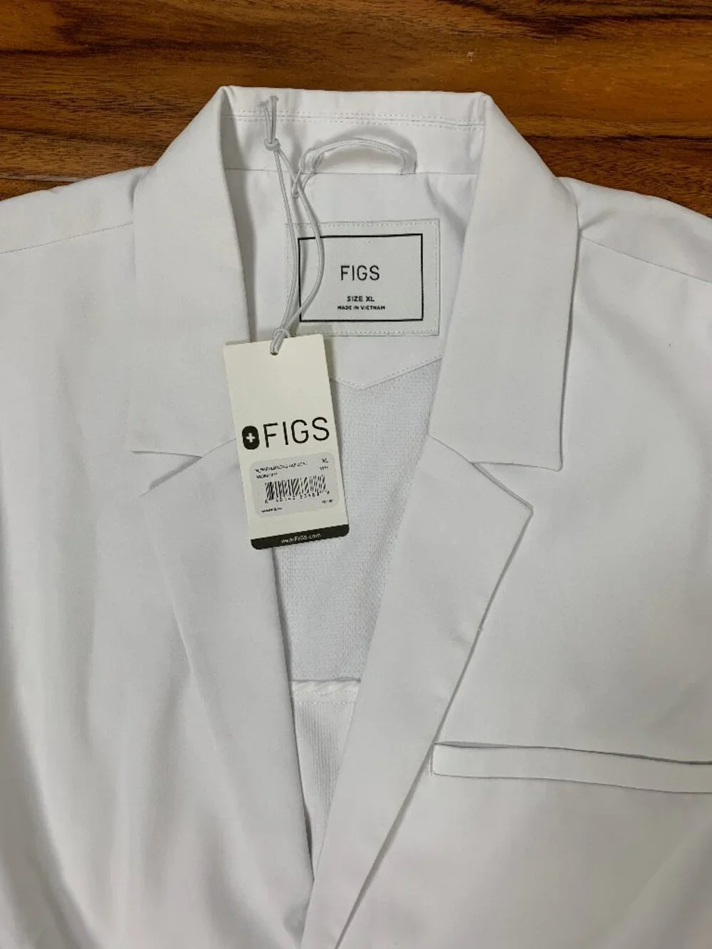 Figs Men's Harlem Long Lab Coat White XL NWT